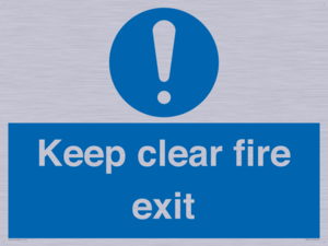 Keep Clear Fire Exit